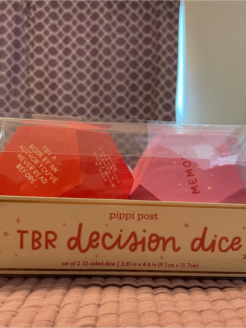 Pippi Post TBR Decision Dice Set of 2 12-Sided Dice